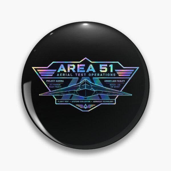 Item preview, Holographic Area 51 Project Aurora Stealth Aircraft Aerial Test Operations Emblem designed and sold by Extravanganzza.