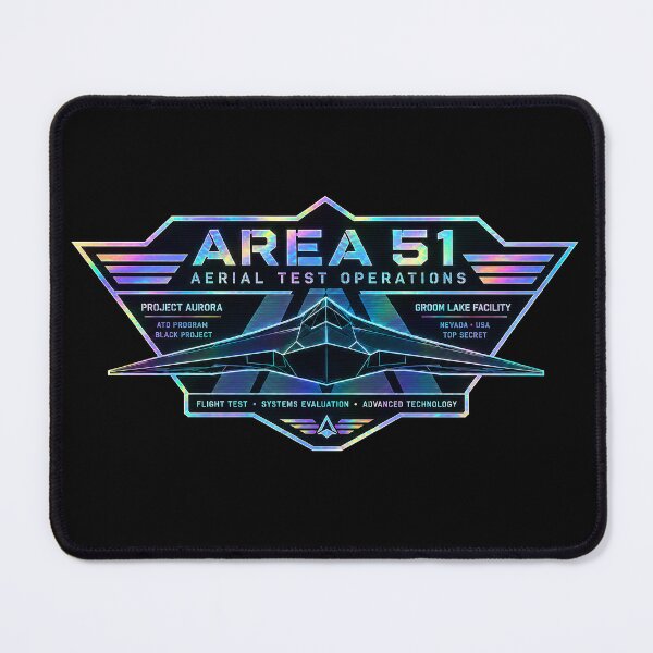 Item preview, Holographic Area 51 Project Aurora Stealth Aircraft Aerial Test Operations Emblem designed and sold by Extravanganzza.