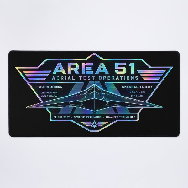 Item preview, Holographic Area 51 Project Aurora Stealth Aircraft Aerial Test Operations Emblem designed and sold by Extravanganzza.