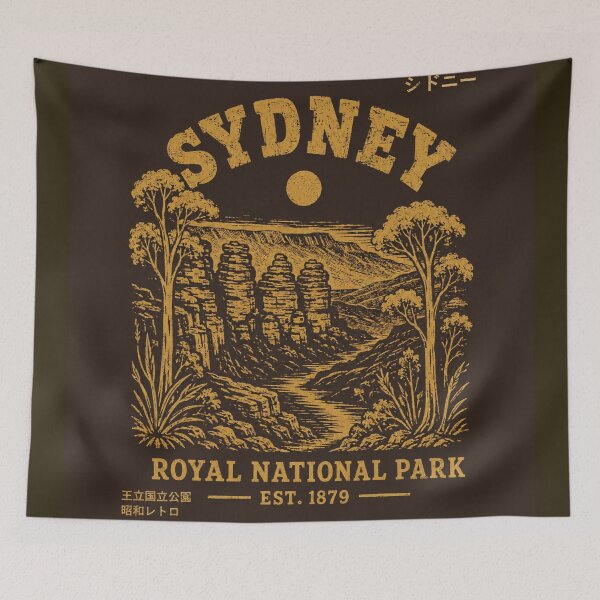 Item preview, Sydney Royal National Park EST 1879 Vintage Three Sisters Blue Mountains Australia designed and sold by Yellowriversss.