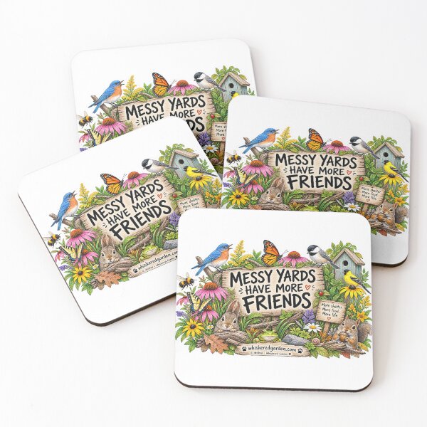 Item preview, Messy Yards Have More Friends | Wildlife Habitat Garden designed and sold by Whiskered Garden Studio.
