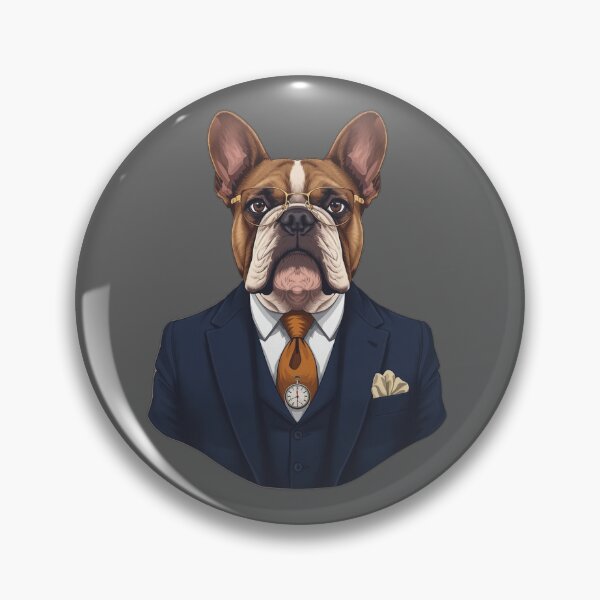 Item preview, Gentleman French Bulldog in Suit | Funny Business Dog Art designed and sold by RobertArt08.