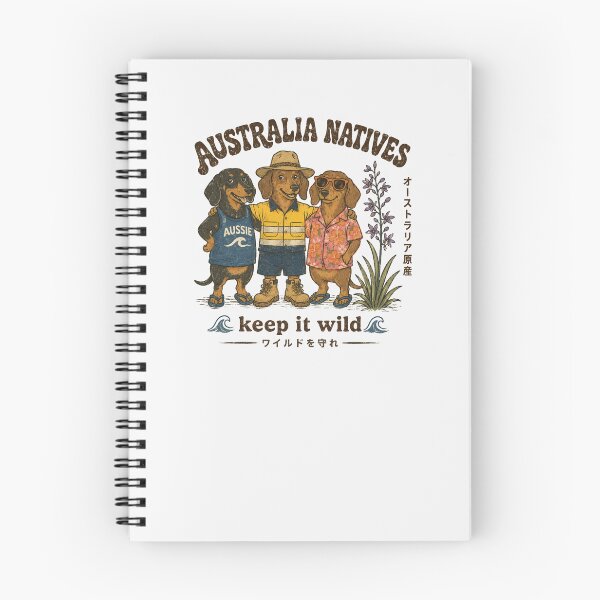 Item preview, Australia Natives Keep It Wild Three Dachshund Aussie Tradie Hibiscus Floral designed and sold by Yellowriversss.