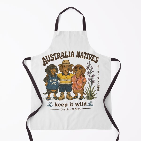 Item preview, Australia Natives Keep It Wild Three Dachshund Aussie Tradie Hibiscus Floral designed and sold by Yellowriversss.