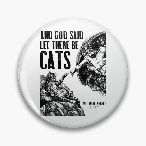 Artikelvorschau, Michelangelos Schöpfung der Katzen – Lustiger Klassiker – Gott – Katzenliebhaber entworfen und verkauft von GrandeDuc.