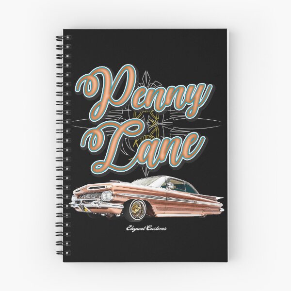 Item preview, 1959 Impala Penny Lane with text - Lowrider, Kustom, Hot Rod, Muscle Car designed and sold by Elegant Customs.