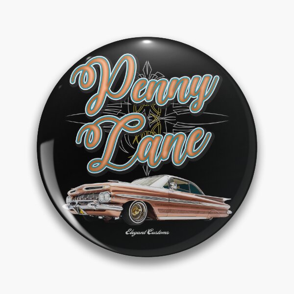 Item preview, 1959 Impala Penny Lane with text - Lowrider, Kustom, Hot Rod, Muscle Car designed and sold by Elegant Customs.