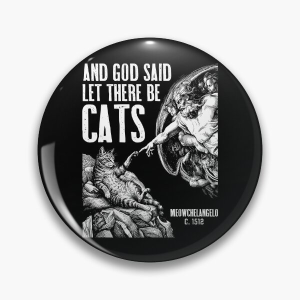 Artikelvorschau, Michelangelos Schöpfung der Katzen – Lustiger Klassiker – Gott – Katzenliebhaber entworfen und verkauft von GrandeDuc.