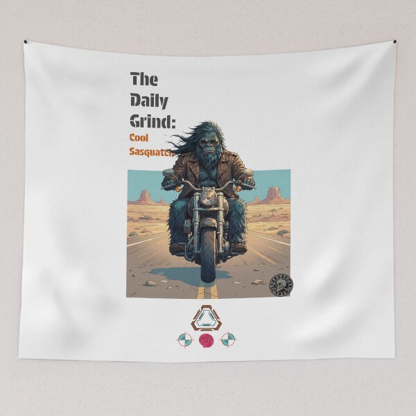 Item preview, Easy Rider Sasquatch - Cool Biker Bigfoot on Motorcycle designed and sold by Whimsy Trail Co.