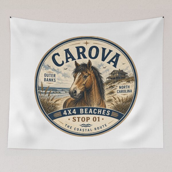 Item preview, Carova NC Wild Horse Beach Badge designed and sold by The Coastal Route.