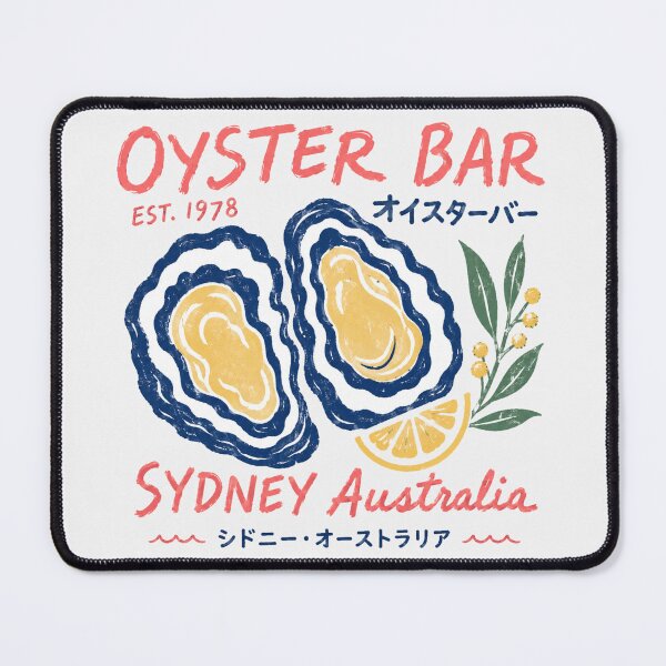 Item preview, Oyster Bar EST 1978 Sydney Australia Vintage Sydney Rock Oyster Wattle Lemon designed and sold by Yellowriversss.
