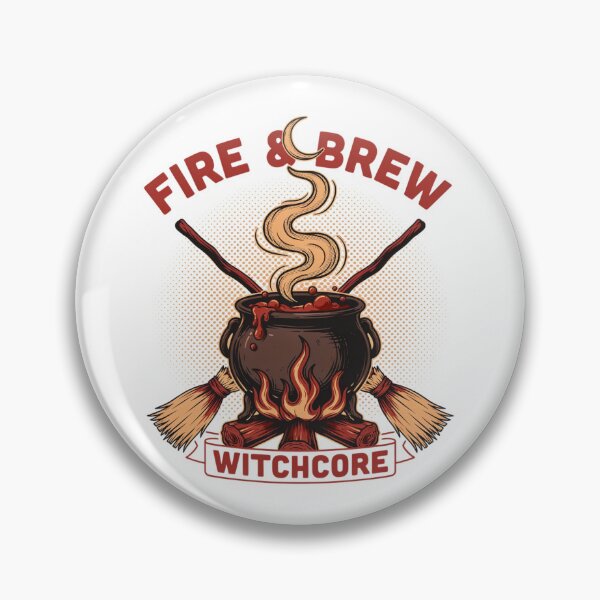 Item preview, Fire & Brew Cauldron T-Shirt | Witchcore Halloween Graphic Tee v18 designed and sold by DarylWelsh2024.