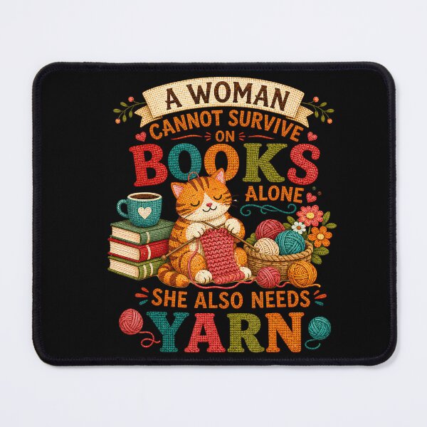 Item preview, A Woman Cannot Survive on Books Alone She Needs Yarn designed and sold by NoeValdric.