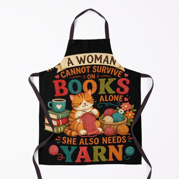 Item preview, A Woman Cannot Survive on Books Alone She Needs Yarn designed and sold by NoeValdric.