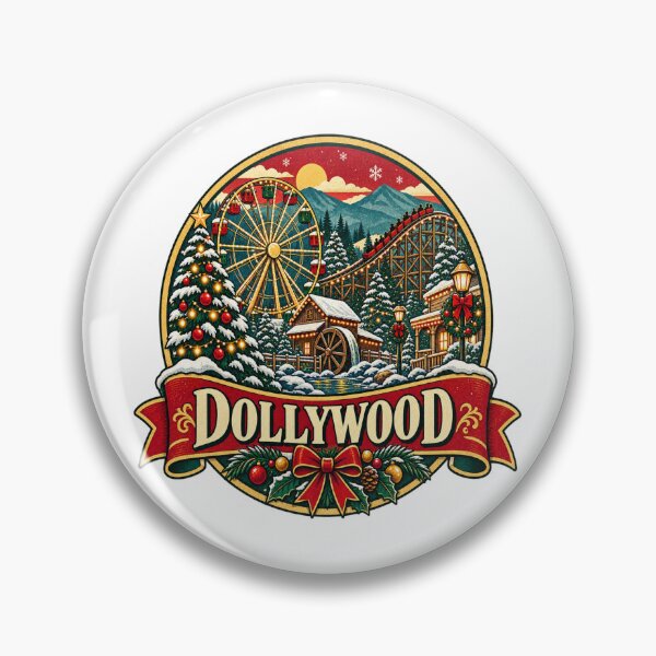 Artikelvorschau, Dollywood-Weihnachtsshirt – Retro-Schneeabzeichen aus dem Tennessee-Themenpark entworfen und verkauft von Globalcitytees.