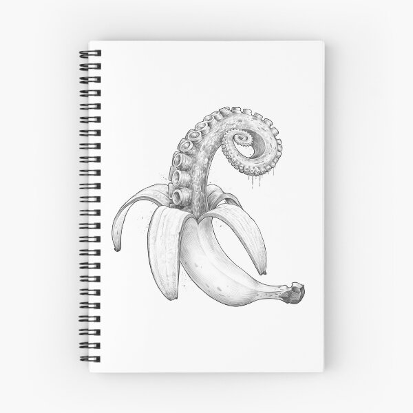 Item preview, Octopus banana black & white designed and sold by NIKITA KORENKOV NikKor.