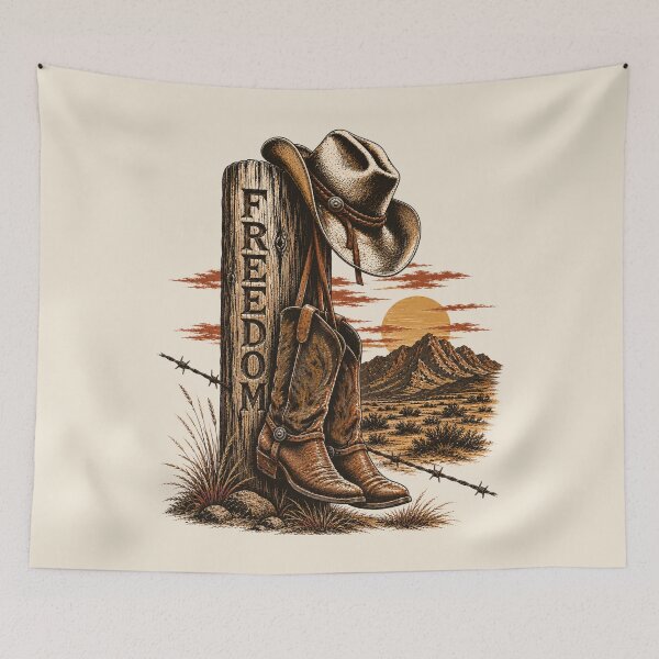 Item preview, Boots & Hat - Western Americana Desert Graphic designed and sold by JonelCrafts.