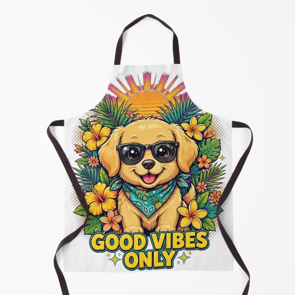 Item preview, Good Vibes Only Dog T-Shirt - Cute Summer Puppy Graphic Tee designed and sold by Trendnextstore.