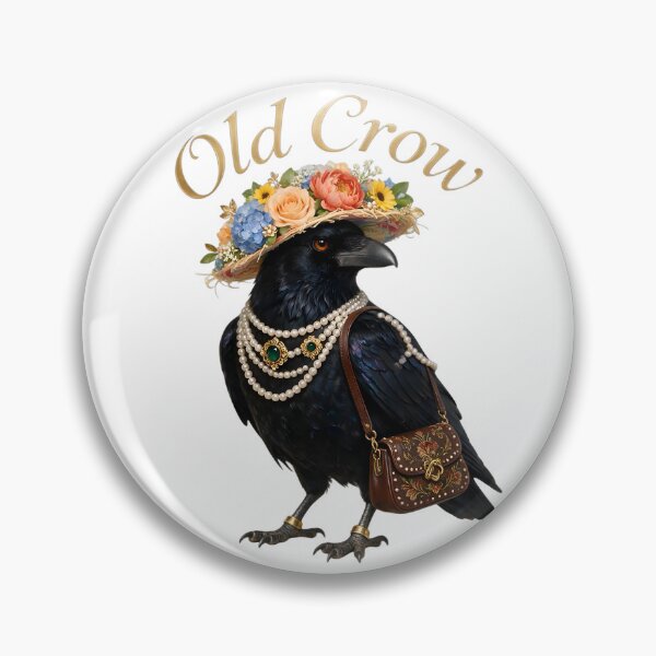 Item preview, Old Crow Wearing Pearls designed and sold by The She Shed.