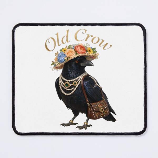 Item preview, Old Crow Wearing Pearls designed and sold by The She Shed.