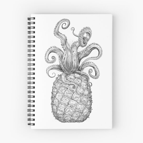Artikelvorschau, Krake-Ananas schwarz u. Weiß entworfen und verkauft von NIKITA KORENKOV NikKor.