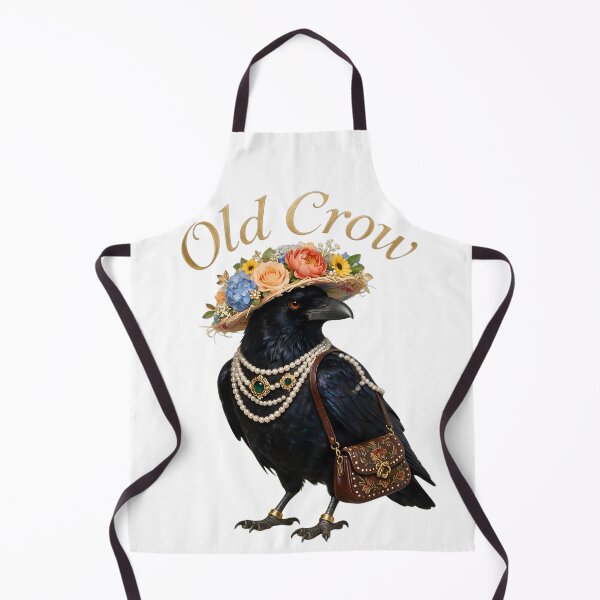 Item preview, Old Crow Wearing Pearls designed and sold by The She Shed.