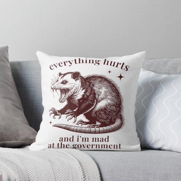 Item preview, Everything Hurts and I'm Mad At The Government Funny Possum T-Shirt designed and sold by KTY-NUSS.