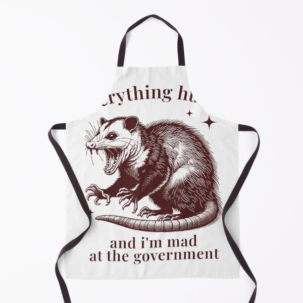 Item preview, Everything Hurts and I'm Mad At The Government Funny Possum T-Shirt designed and sold by KTY-NUSS.