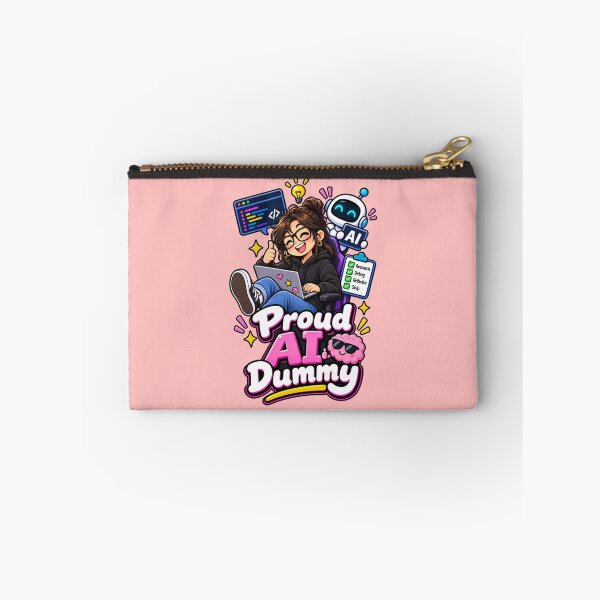 Item preview, Proud AI Dummy – Funny Girl Programmer & AI Developer designed and sold by RaulWeirdAndFun.