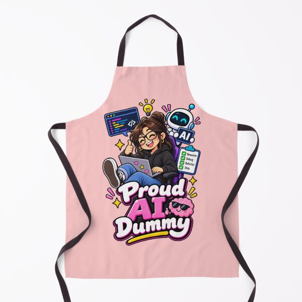 Item preview, Proud AI Dummy – Funny Girl Programmer & AI Developer designed and sold by RaulWeirdAndFun.