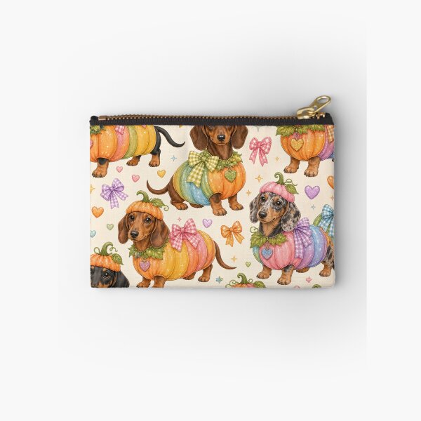 Item preview, Dachshunds in Colorful Pumpkin Costumes designed and sold by Wags & Tails.