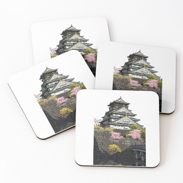 Item preview, Majestic Japanese Castle in Spring Bloom illustration designed and sold by sabartgunpla.
