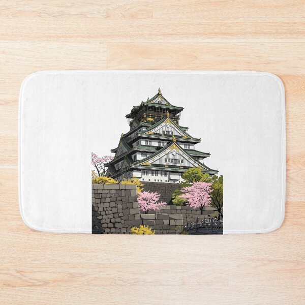 Item preview, Majestic Japanese Castle in Spring Bloom illustration designed and sold by sabartgunpla.