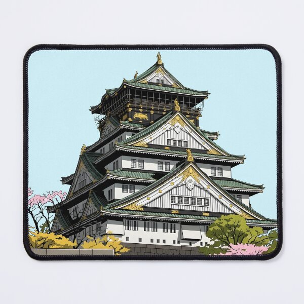Item preview, Majestic Japanese Castle in Spring Bloom illustration designed and sold by sabartgunpla.