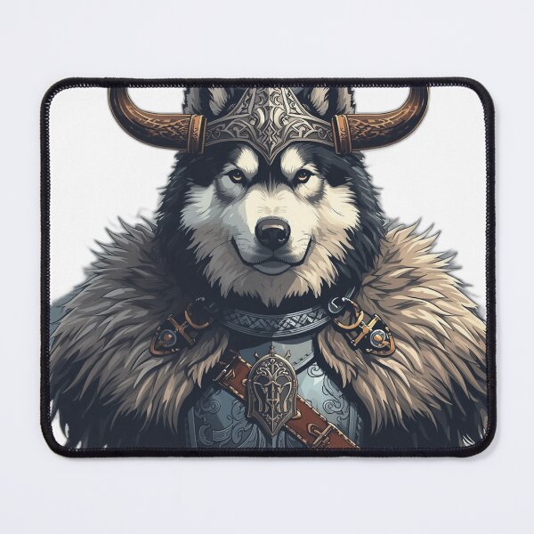 Item preview, Viking Husky Wolf Warrior | Fantasy Norse Dog Art designed and sold by RobertArt08.