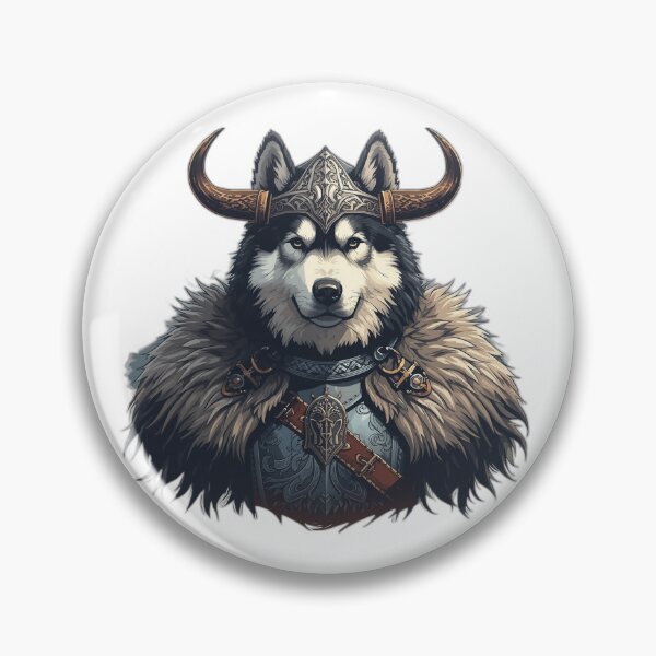 Item preview, Viking Husky Wolf Warrior | Fantasy Norse Dog Art designed and sold by RobertArt08.