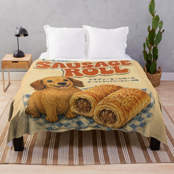 Item preview, Club Sausage Roll Sydney Melbourne Brisbane Retro Dachshund Bakery Australia designed and sold by Yellowriversss.