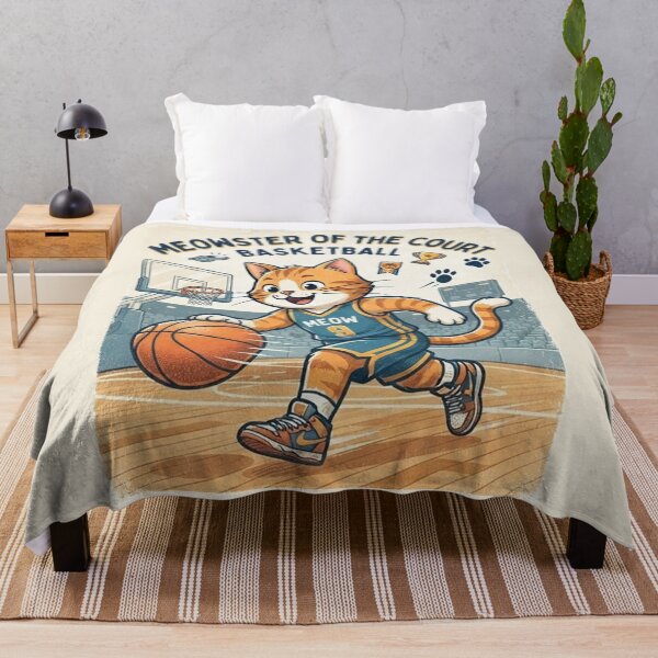 Item preview, Meowster of the Court Basketball Cat - Cute Vintage Basketballer Cat Lover Gift designed and sold by PetalsPaws.