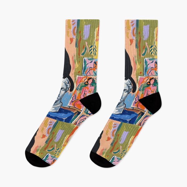 Item preview, Musical Black Cat Plucking Violin String Matisse Style Print designed and sold by DuckOddity.