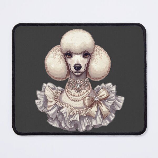 Item preview, Elegant Poodle with Pearls & Diamonds | Glam Dog Fashion Art designed and sold by RobertArt08.