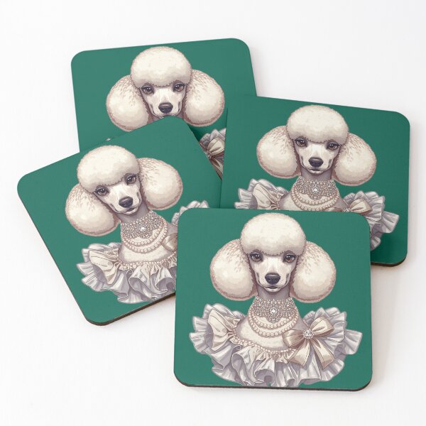 Item preview, Elegant Poodle with Pearls & Diamonds | Glam Dog Fashion Art designed and sold by RobertArt08.