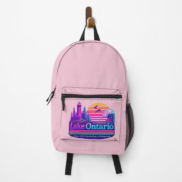 Item preview, Lake Ontario Lighthouse Vaporwave Retro Sunset designed and sold by KungPowUnicorn.