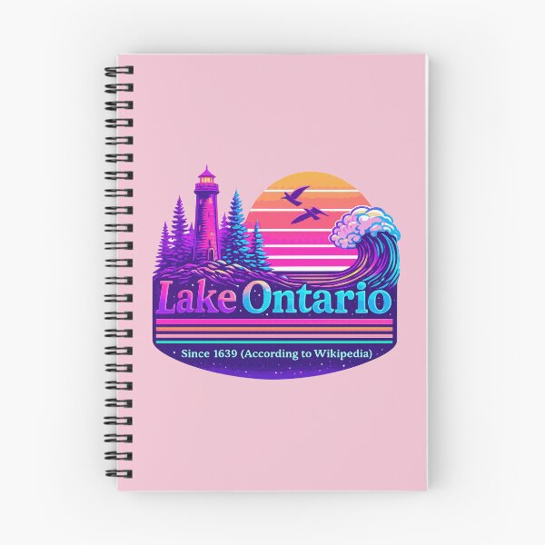 Item preview, Lake Ontario Lighthouse Vaporwave Retro Sunset designed and sold by KungPowUnicorn.
