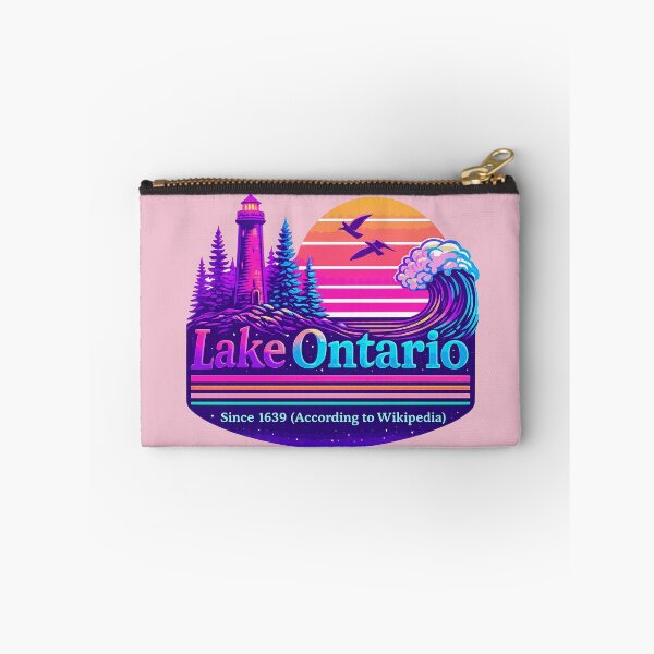 Item preview, Lake Ontario Lighthouse Vaporwave Retro Sunset designed and sold by KungPowUnicorn.