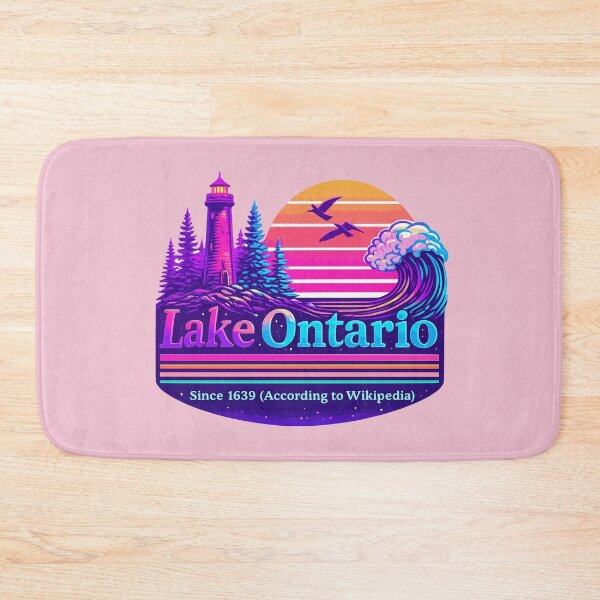 Item preview, Lake Ontario Lighthouse Vaporwave Retro Sunset designed and sold by KungPowUnicorn.