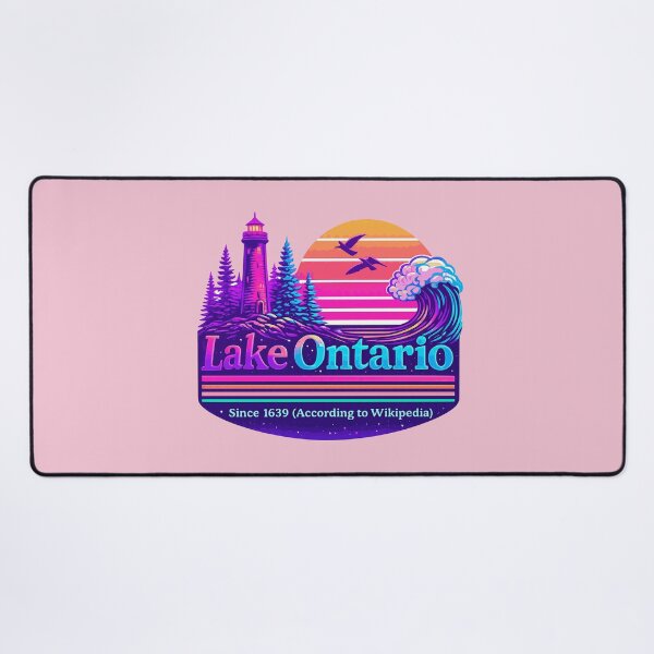Item preview, Lake Ontario Lighthouse Vaporwave Retro Sunset designed and sold by KungPowUnicorn.