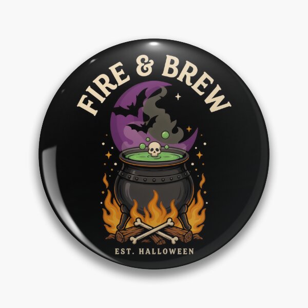 Item preview, Fire & Brew Cauldron T-Shirt | Witchcore Halloween Graphic Tee v23 designed and sold by DarylWelsh2024.