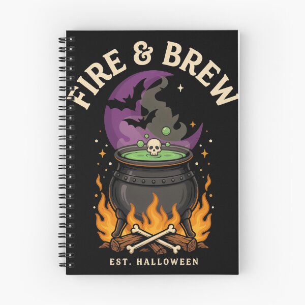 Item preview, Fire & Brew Cauldron T-Shirt | Witchcore Halloween Graphic Tee v23 designed and sold by DarylWelsh2024.