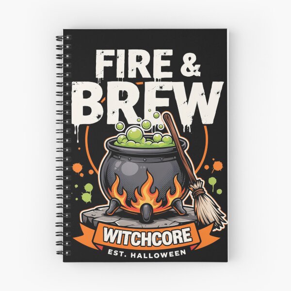 Item preview, Fire & Brew Cauldron T-Shirt | Witchcore Halloween Graphic Tee v24 designed and sold by DarylWelsh2024.