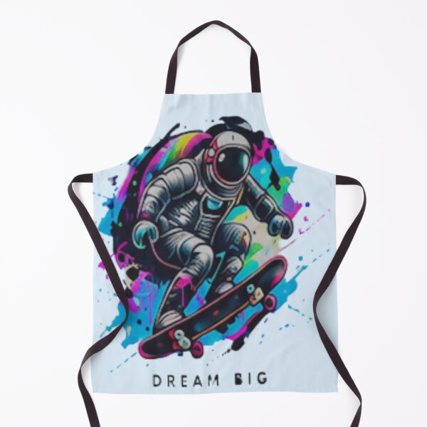 Item preview, Cyberpunk Astronaut Skateboarding Dream Big - Neon Pop Art designed and sold by FABIOLA1970.